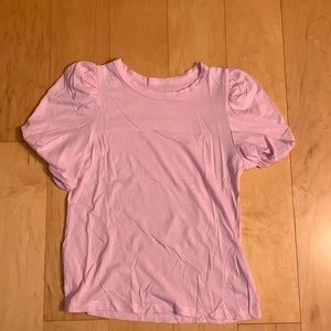 Light pink puff sleeve NWT cotton tshirt never worn!!